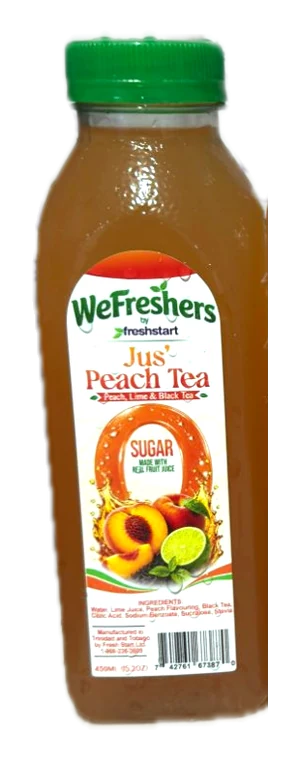 Wefreshers Jus' Peach Tea 450ml bottle